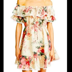 Zimmermann Laelia Floral Linen Mini Dress